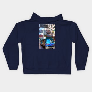 Hong Kong Buses And Signs Kids Hoodie